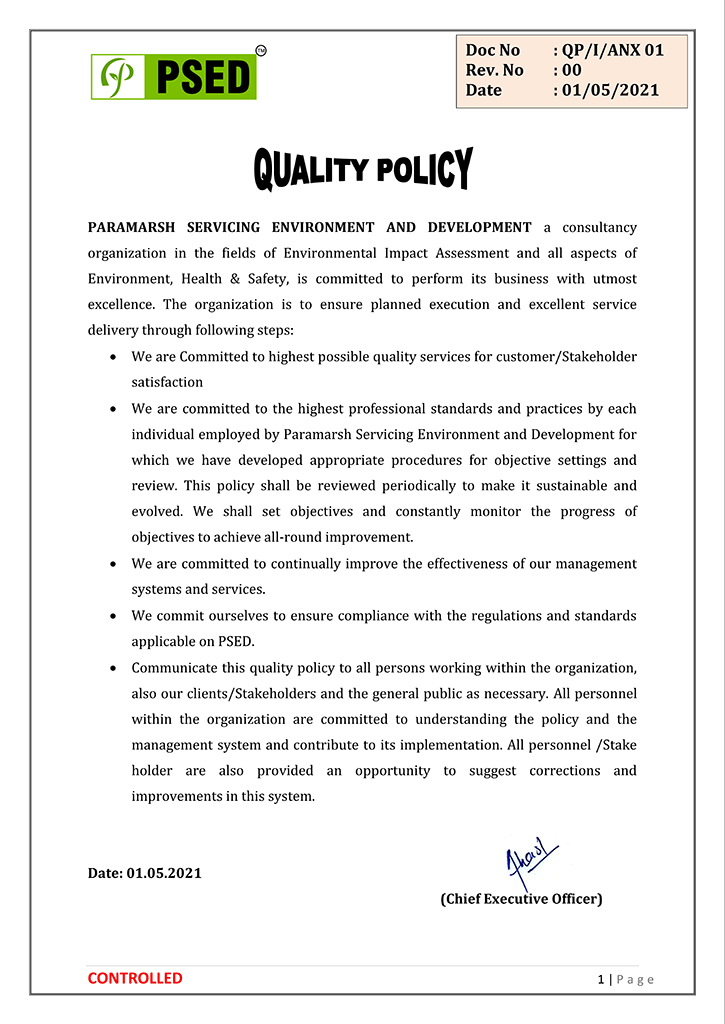 quality policy
